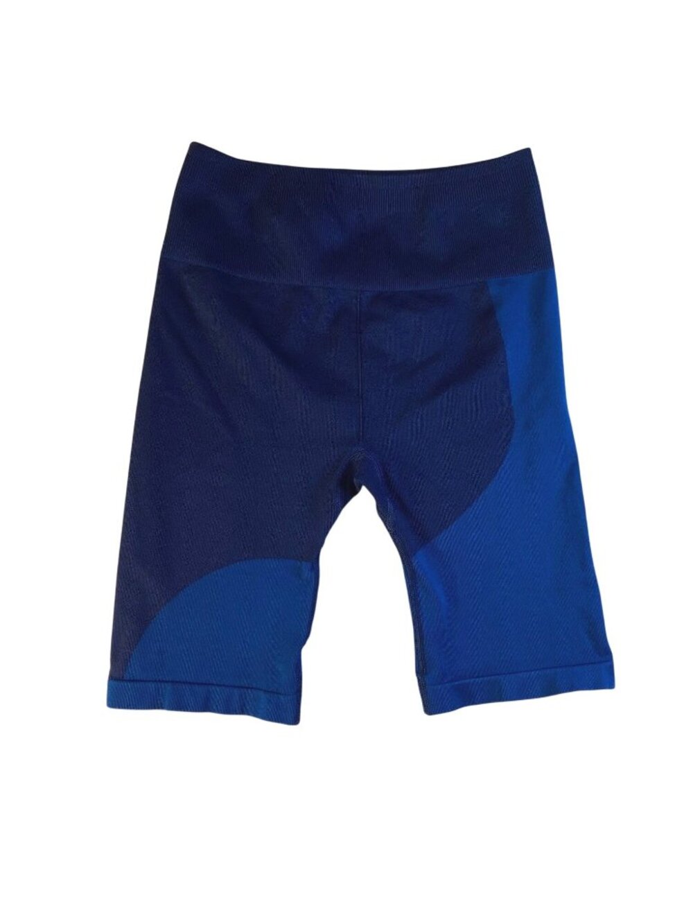 Fabletics Compression Biker Shorts Blue Black M Cycling Track Stretch Hiking